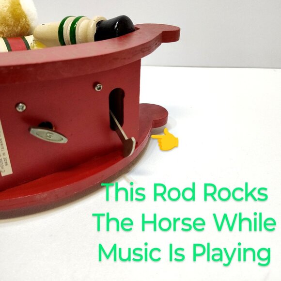 House Of Lloyd Rocking Horse Bear Musical Santa Claus Is Coming To Town See Vid. - Picture 9 of 14